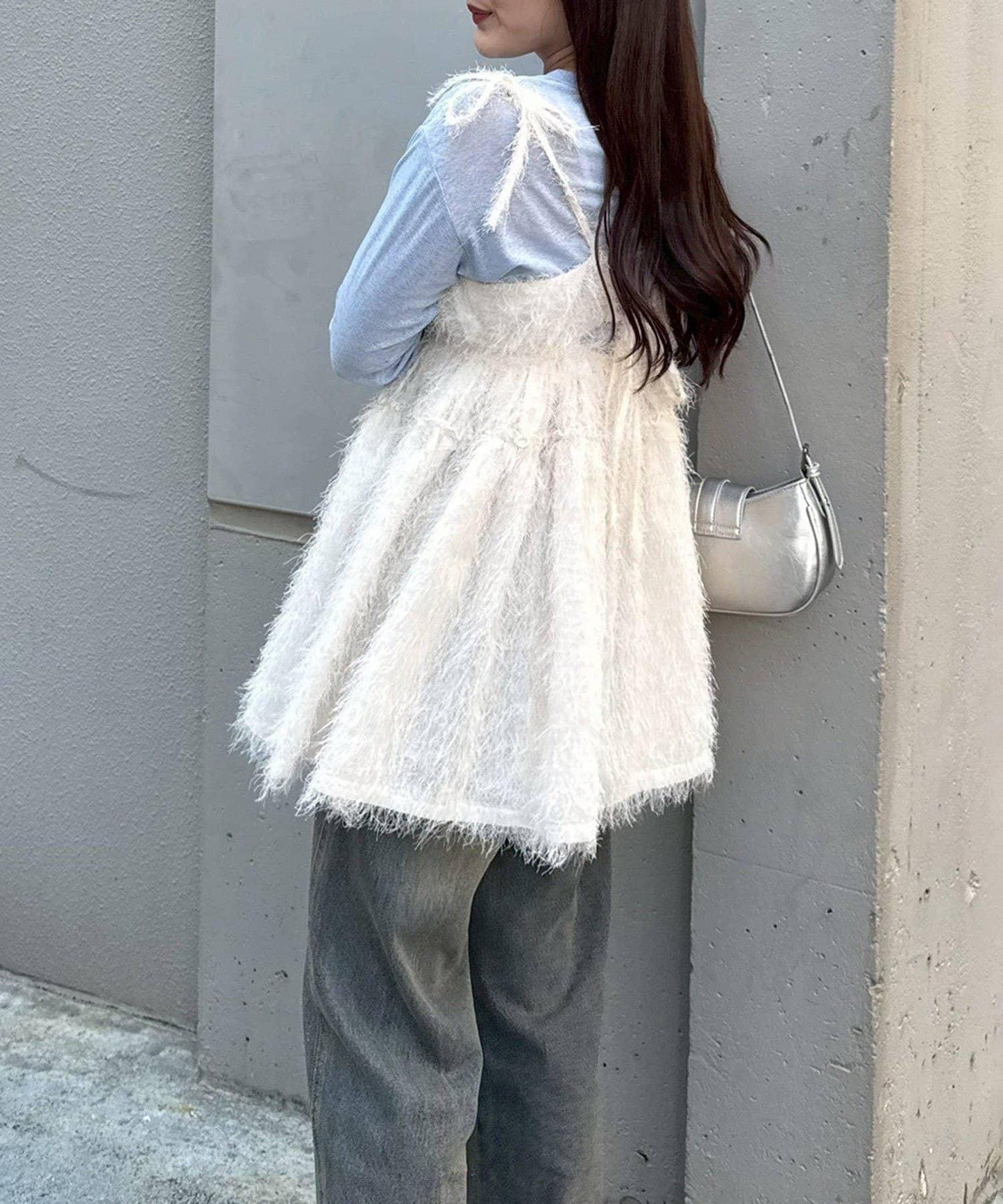 蓬鬆吊帶背心