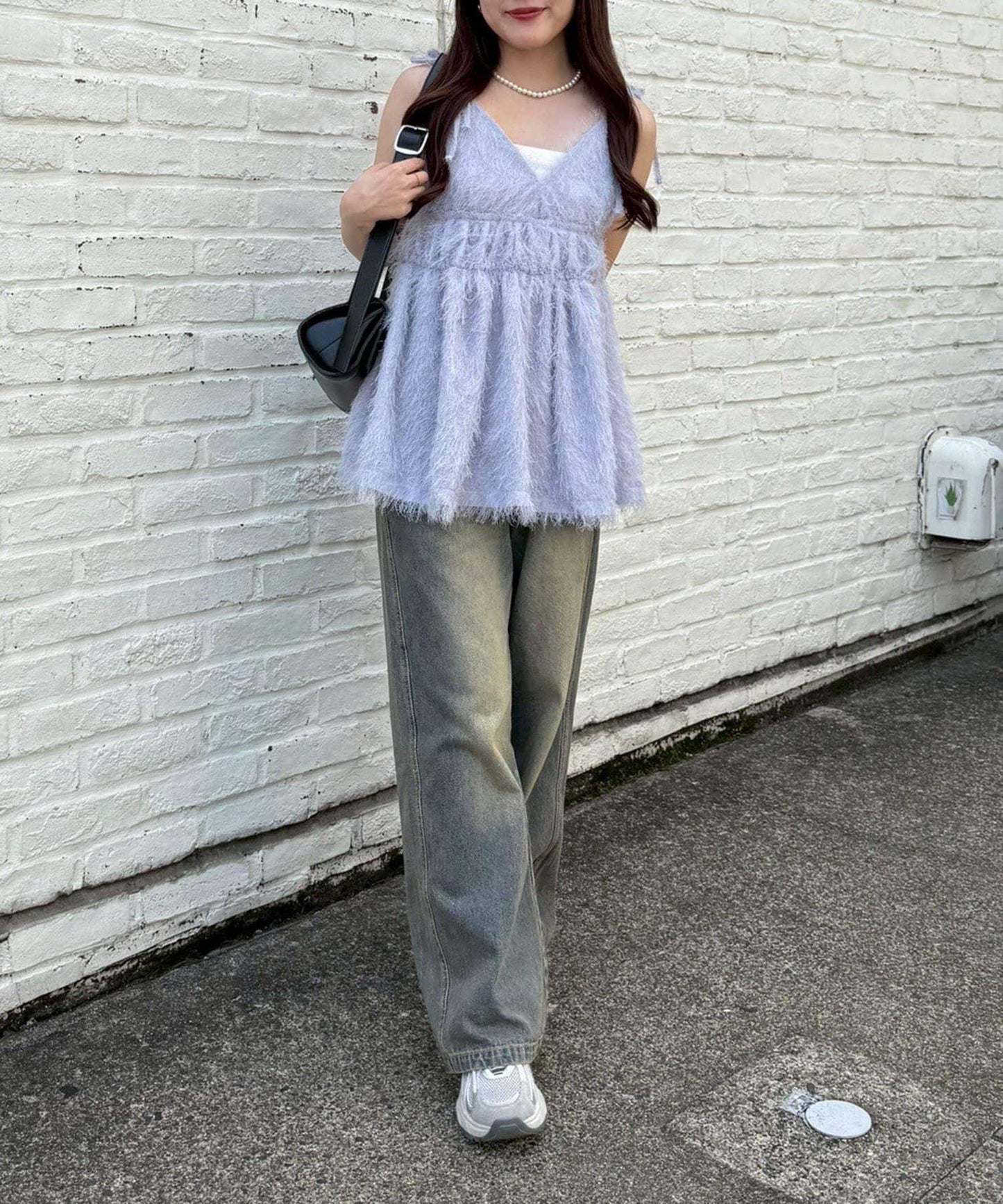 蓬鬆吊帶背心