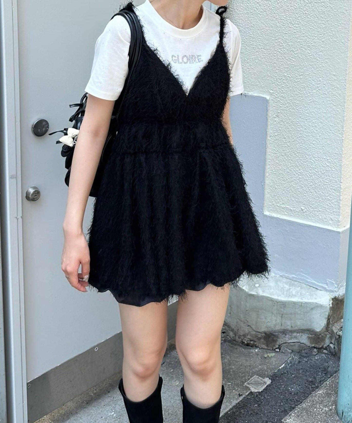 蓬鬆吊帶背心