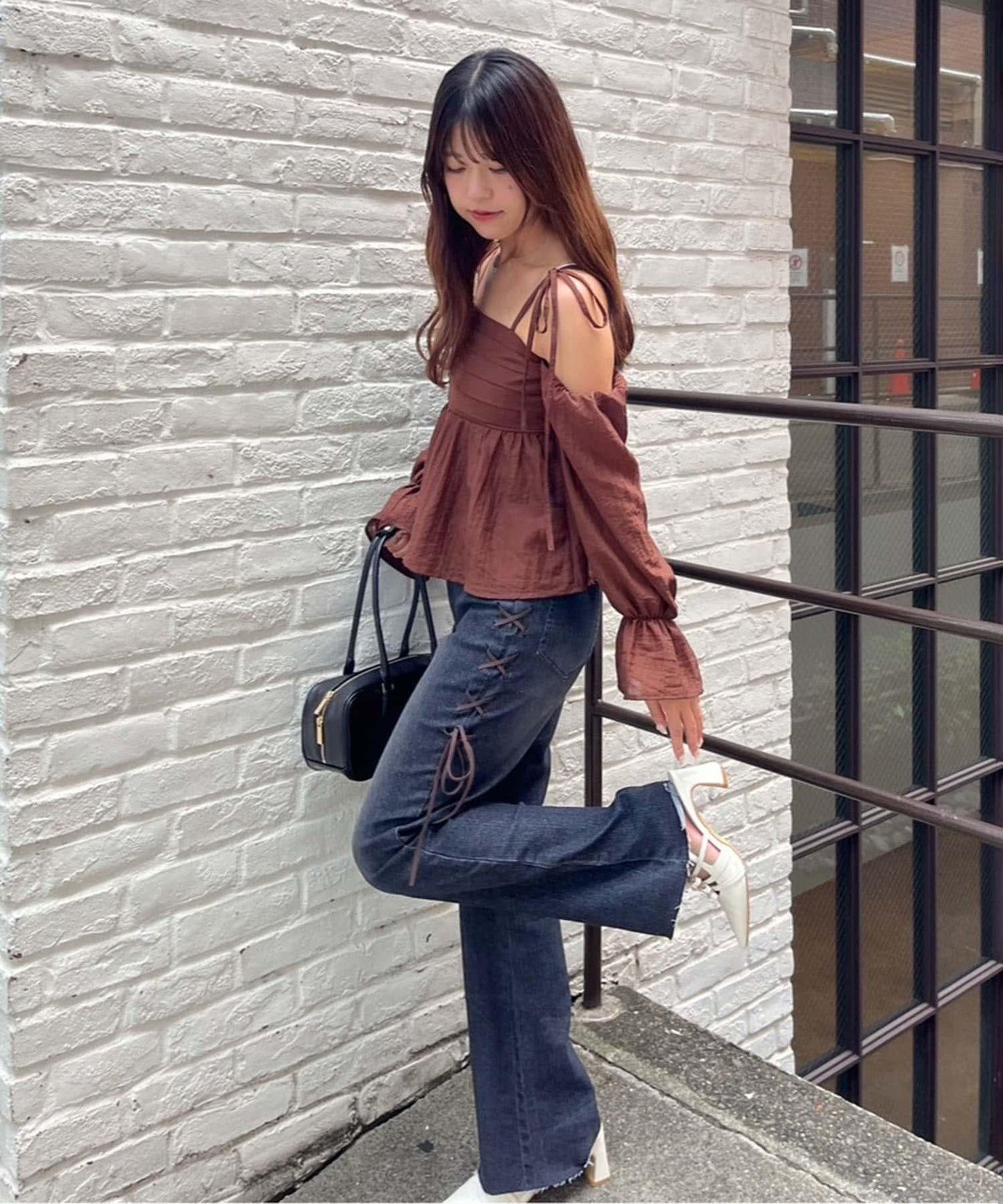 【適合夏秋季穿著】袖子可兩穿抽褶襯衫