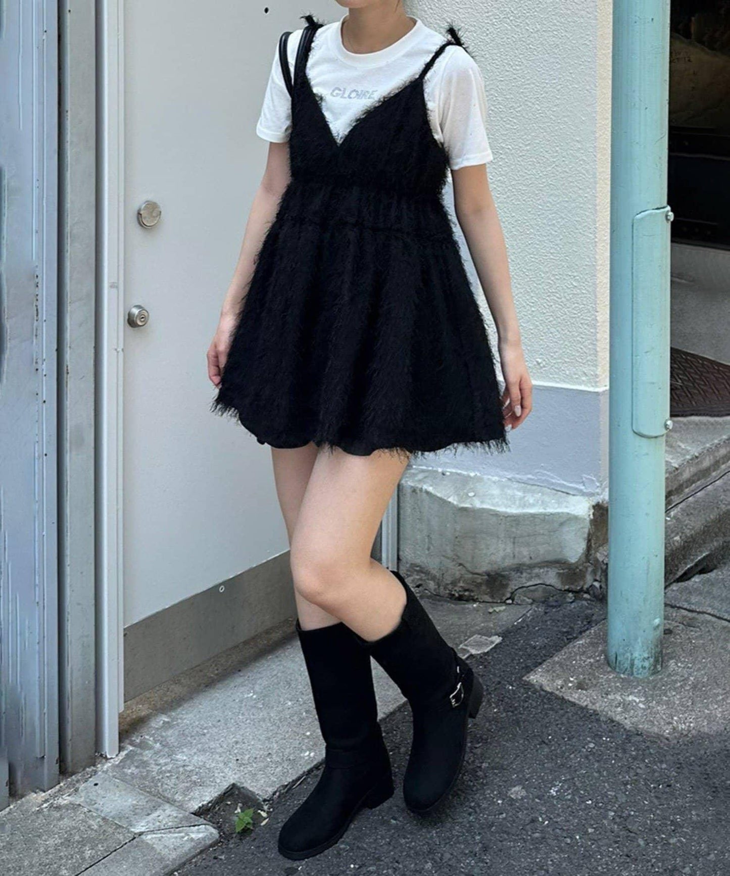 蓬鬆吊帶背心