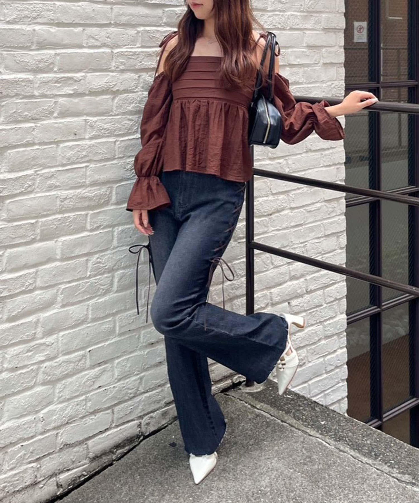 【適合夏秋季穿著】袖子可兩穿抽褶襯衫