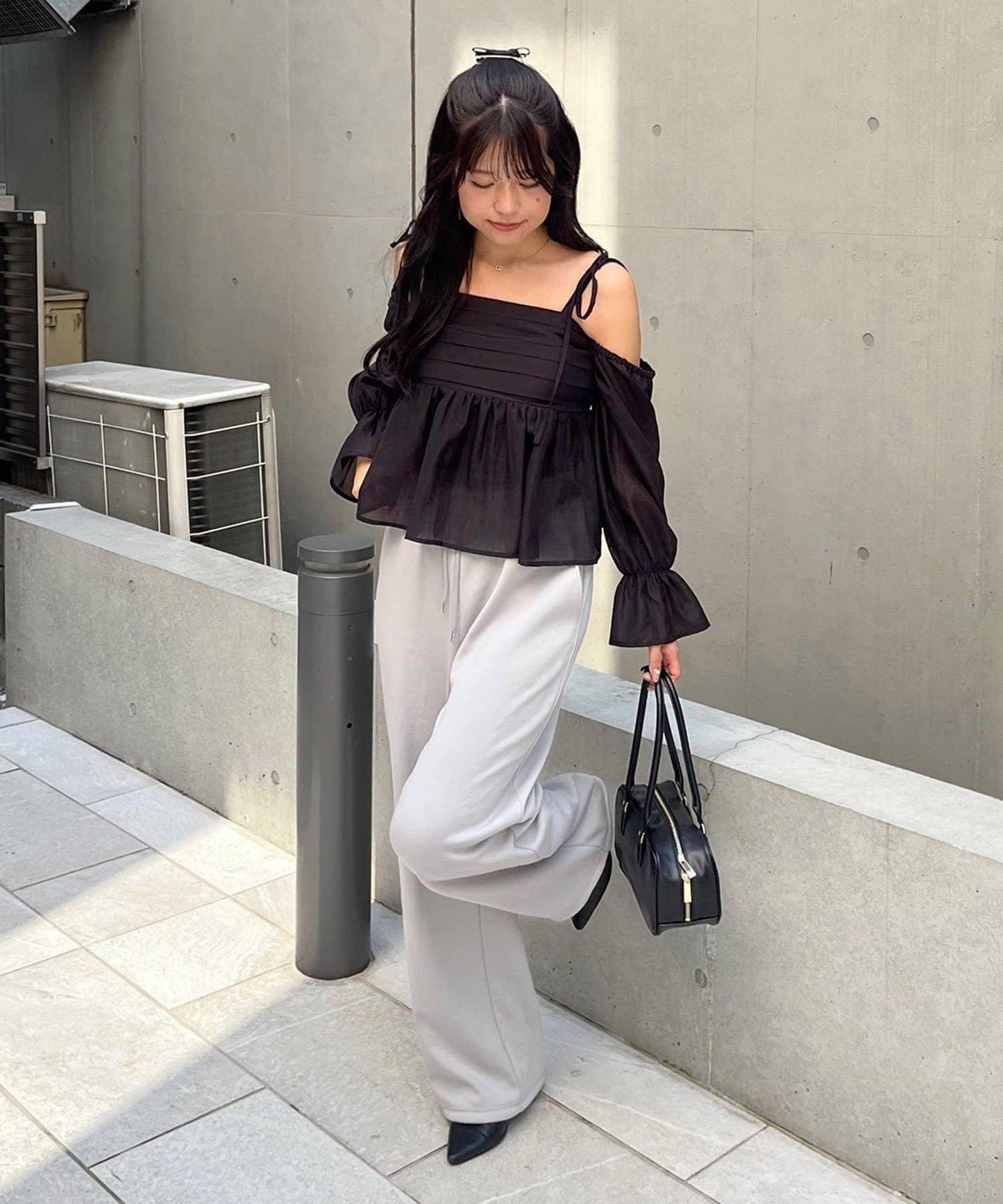 【適合夏秋季穿著】袖子可兩穿抽褶襯衫