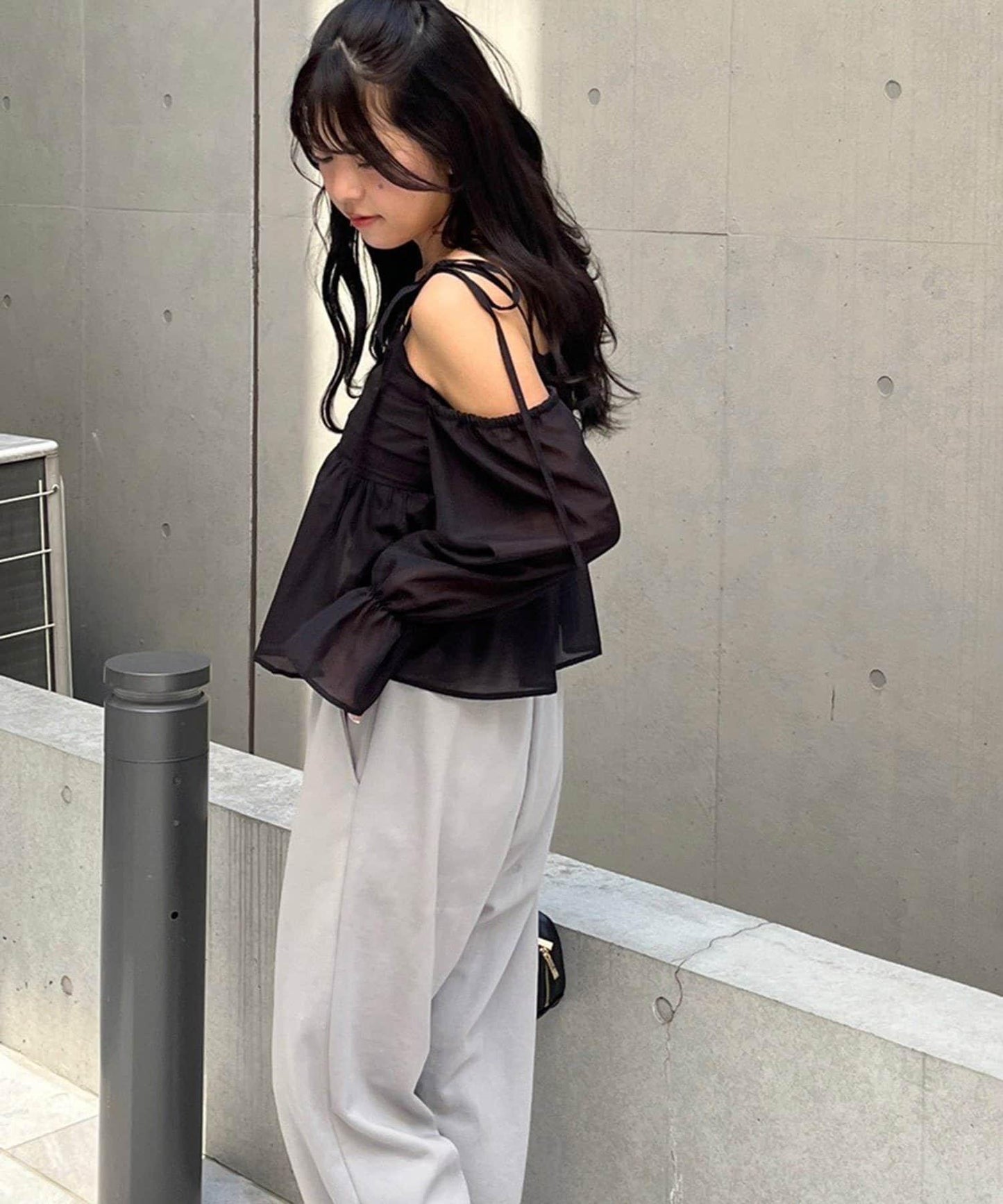【適合夏秋季穿著】袖子可兩穿抽褶襯衫