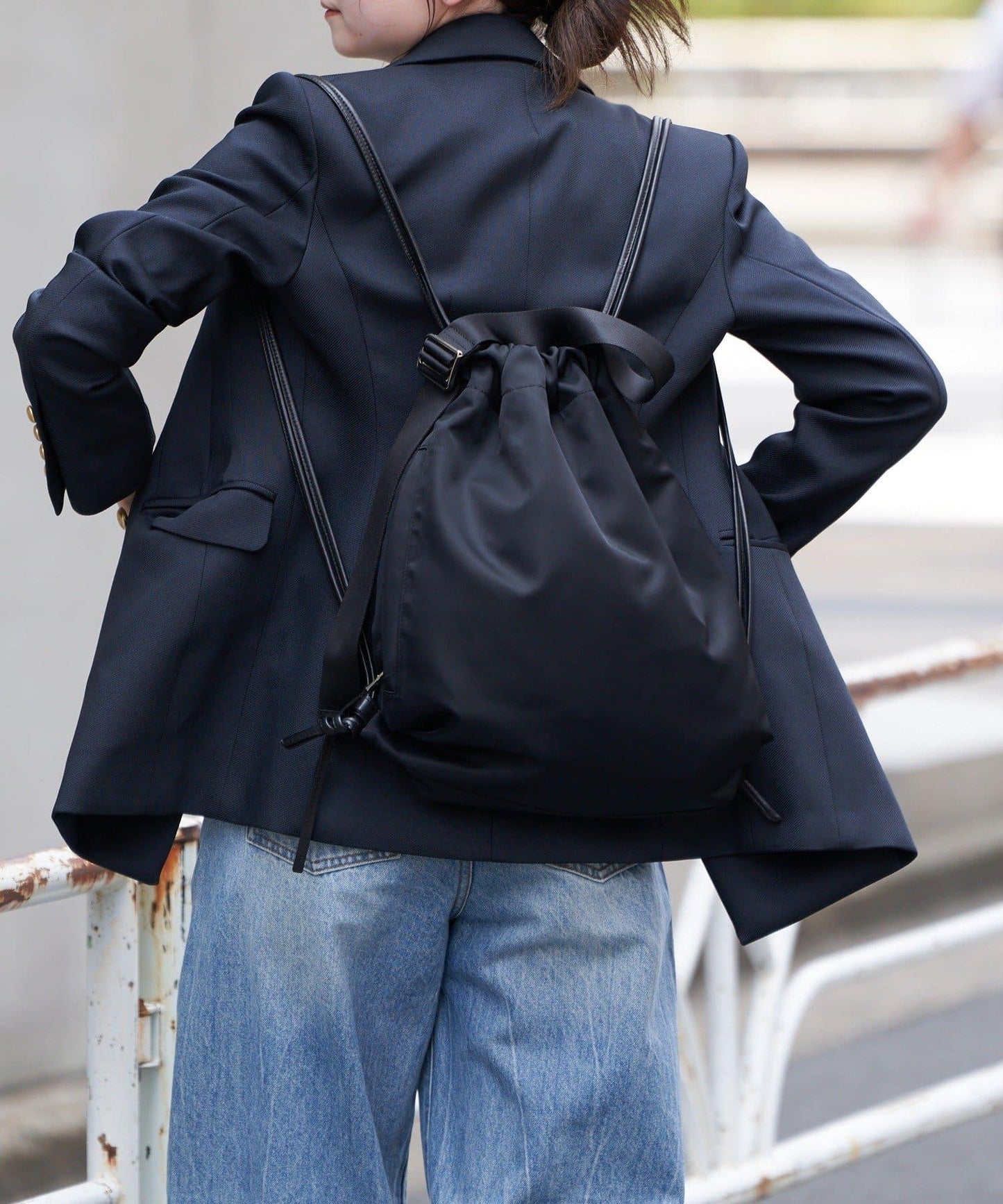 【PAL CLOSET限定商品】帶肩帶尼龍束口揹包