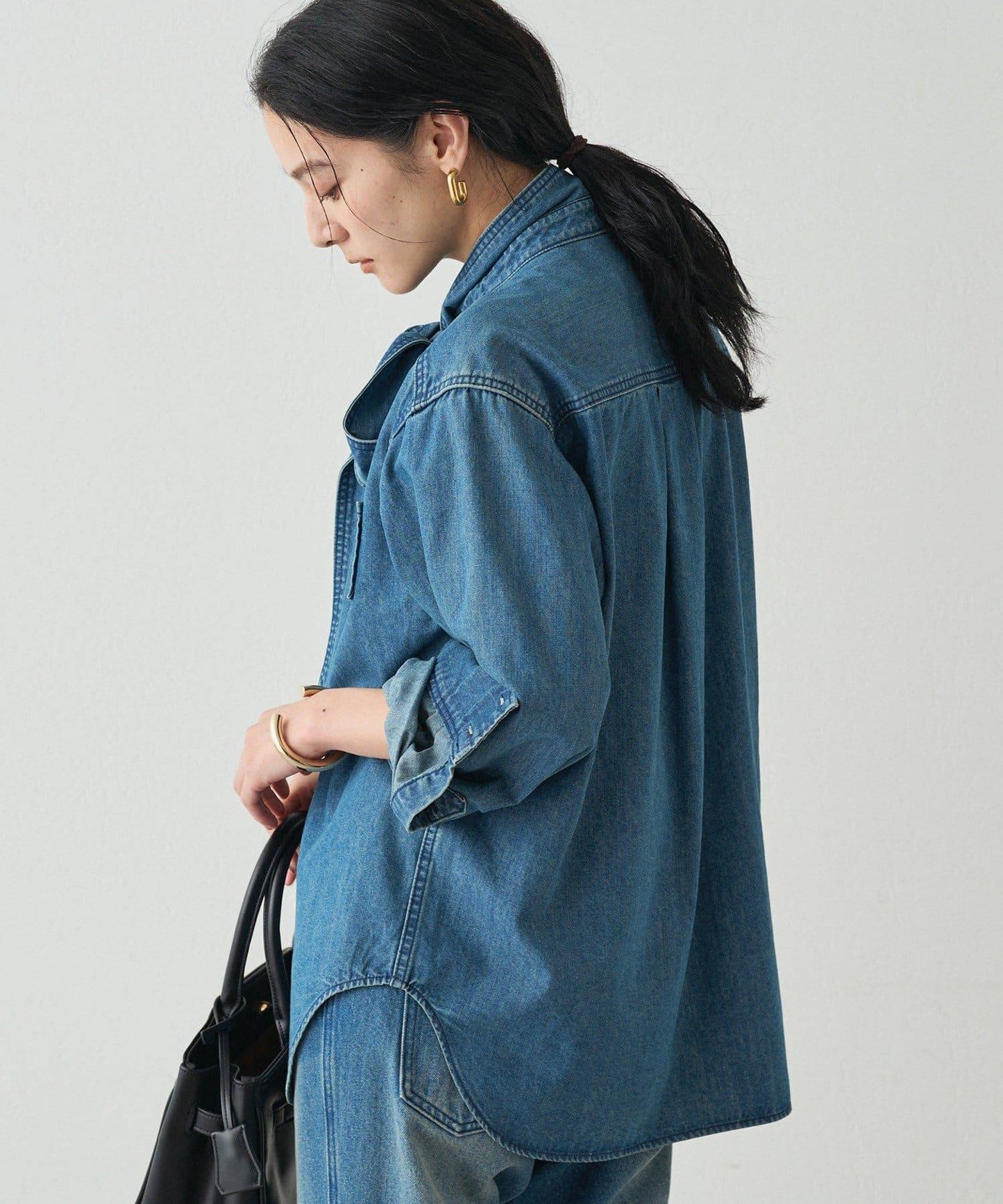 【20週年限定】牛仔蝴蝶結領襯衫