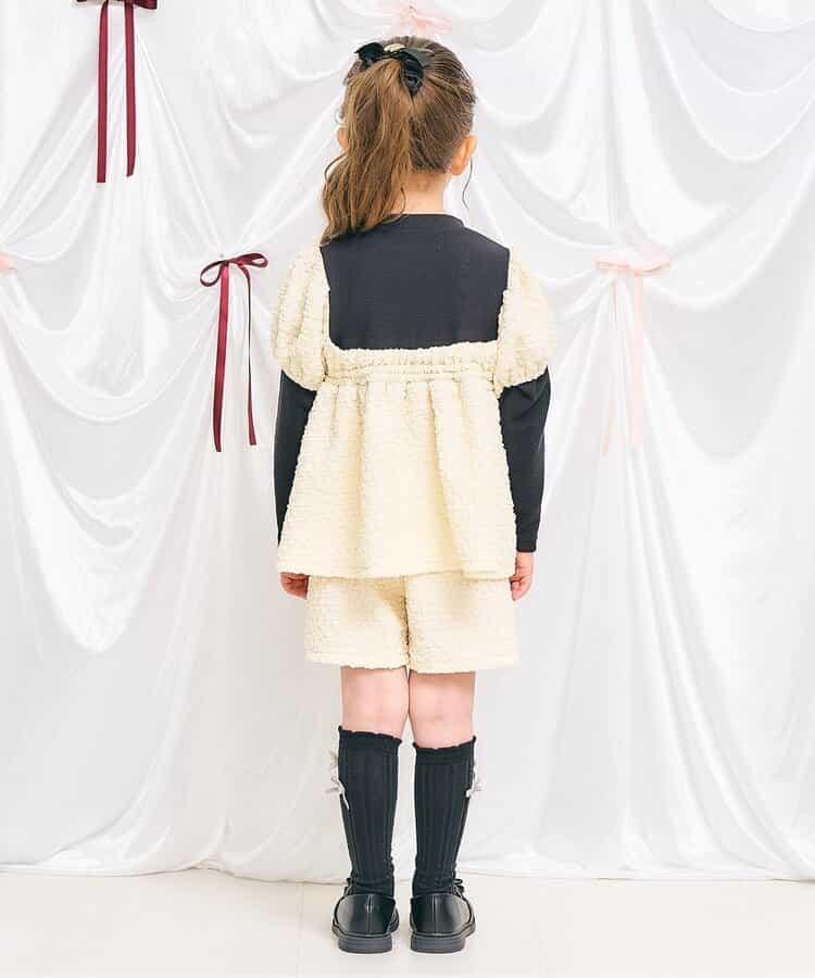 蝴蝶結後綁帶荷葉邊套裝_apres les cours ma cherie