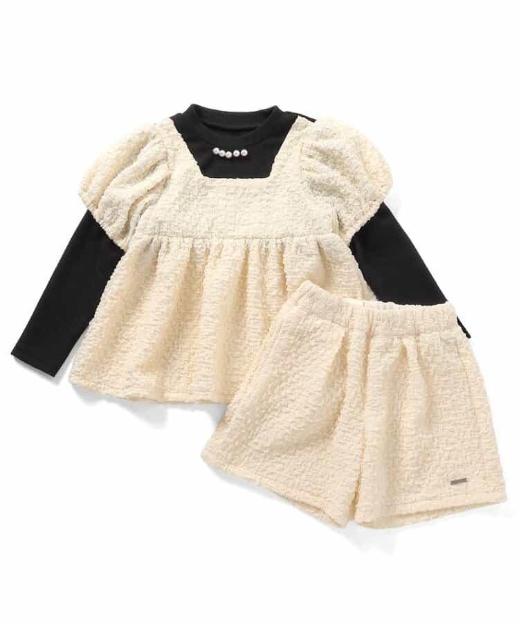 蝴蝶結後綁帶荷葉邊套裝_apres les cours ma cherie