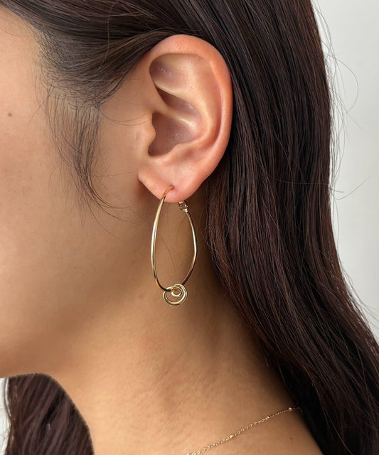 〈GOLDY/ゴール迪〉2WAY旋轉耳環