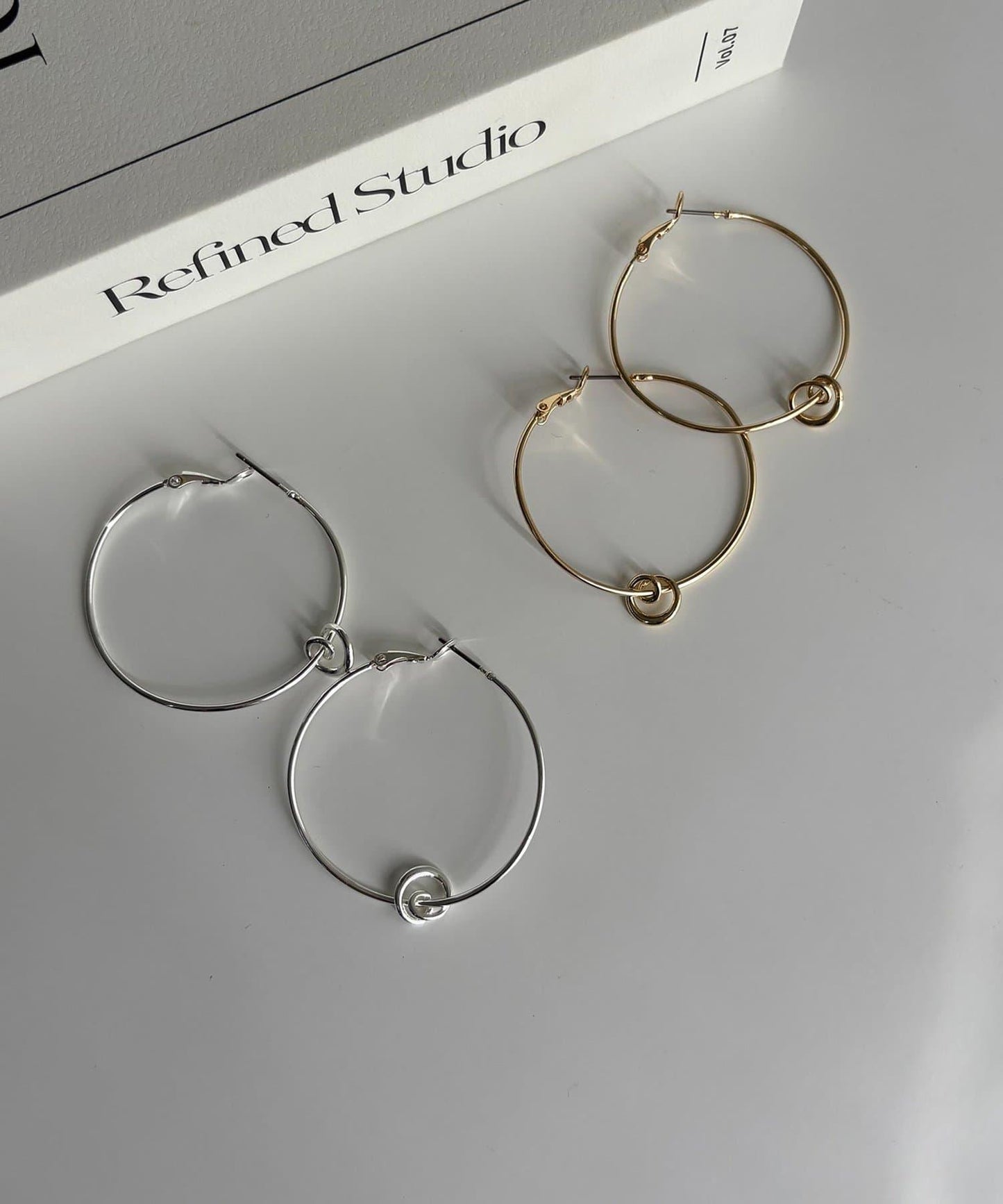 〈GOLDY/ゴール迪〉2WAY旋轉耳環