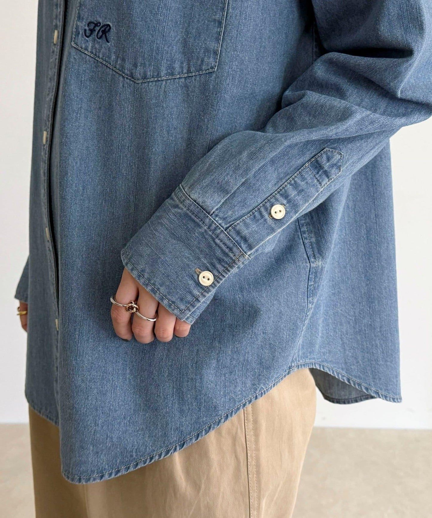 【人氣復刻】FR刺繡牛仔襯衫