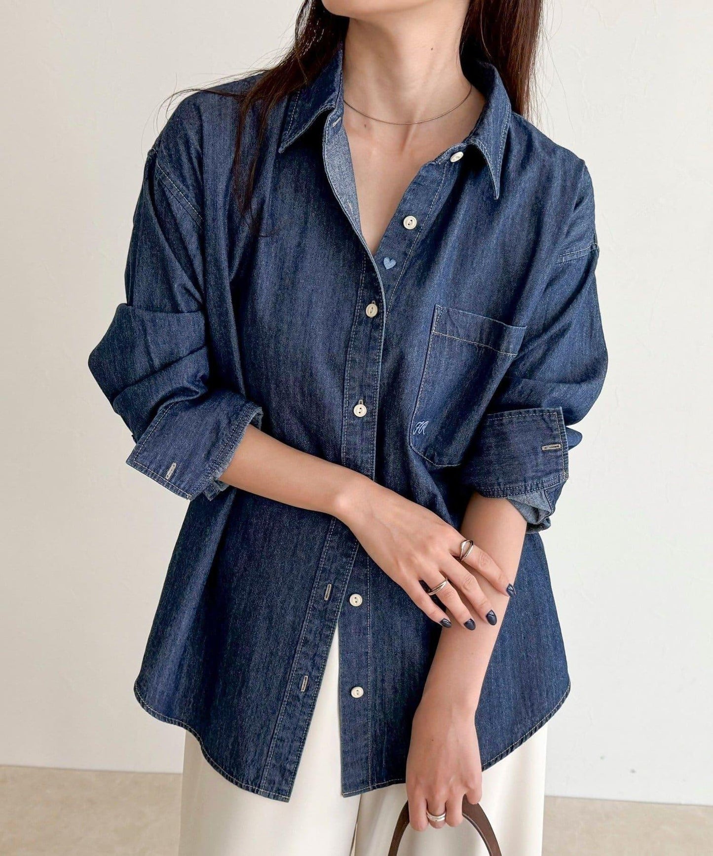 【人氣復刻】FR刺繡牛仔襯衫