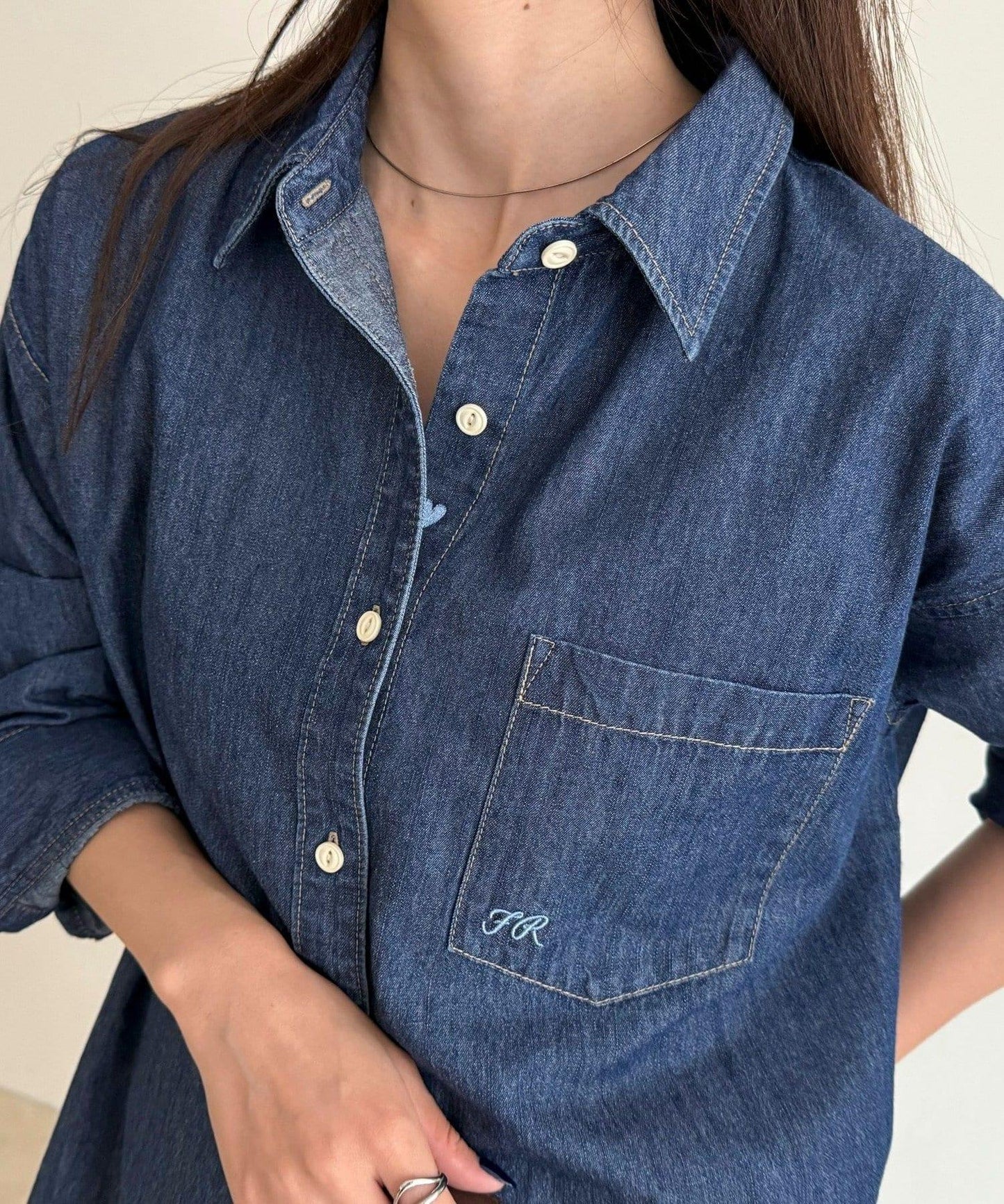 【人氣復刻】FR刺繡牛仔襯衫