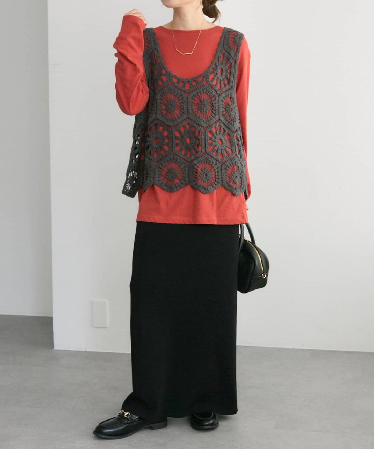 【25AW】鉤針編織風背心