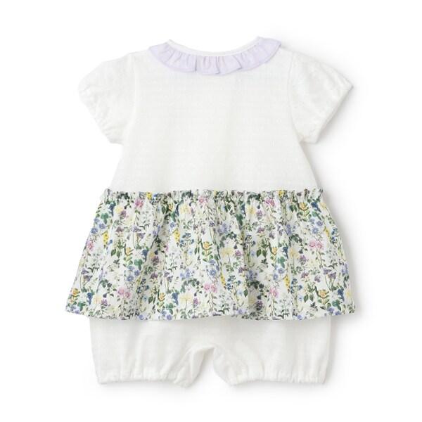 植物圖案短款連體衣