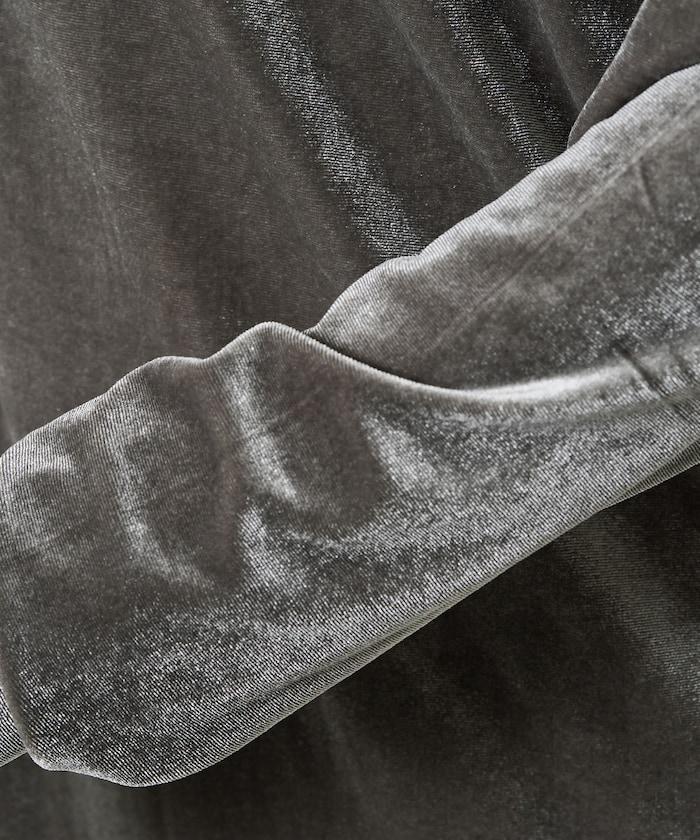 天鵝絨紐扣開衫