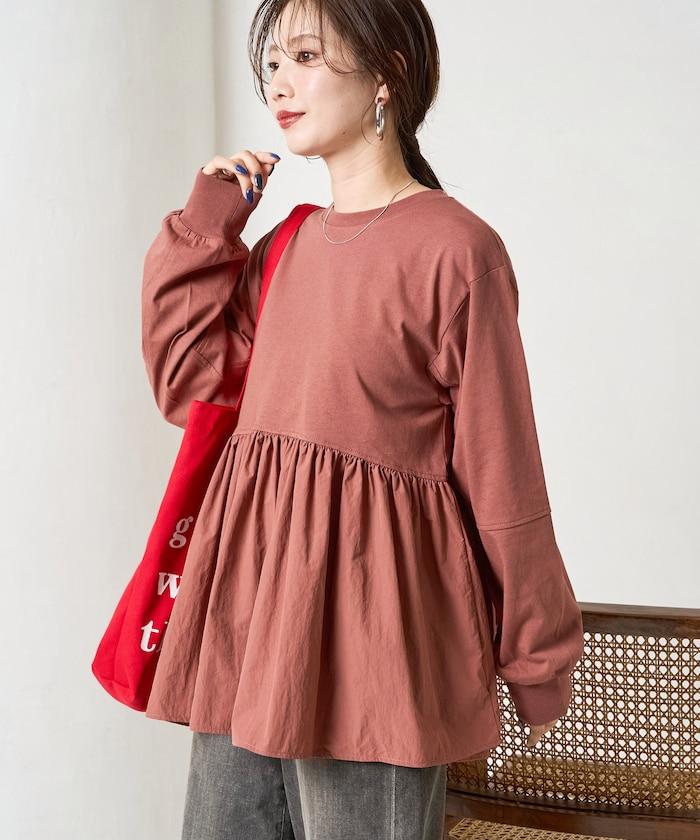 拼接布帛拼接層疊設計套頭衫