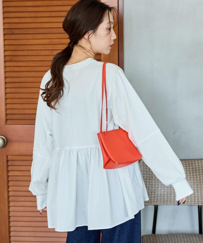 拼接布帛拼接層疊設計套頭衫