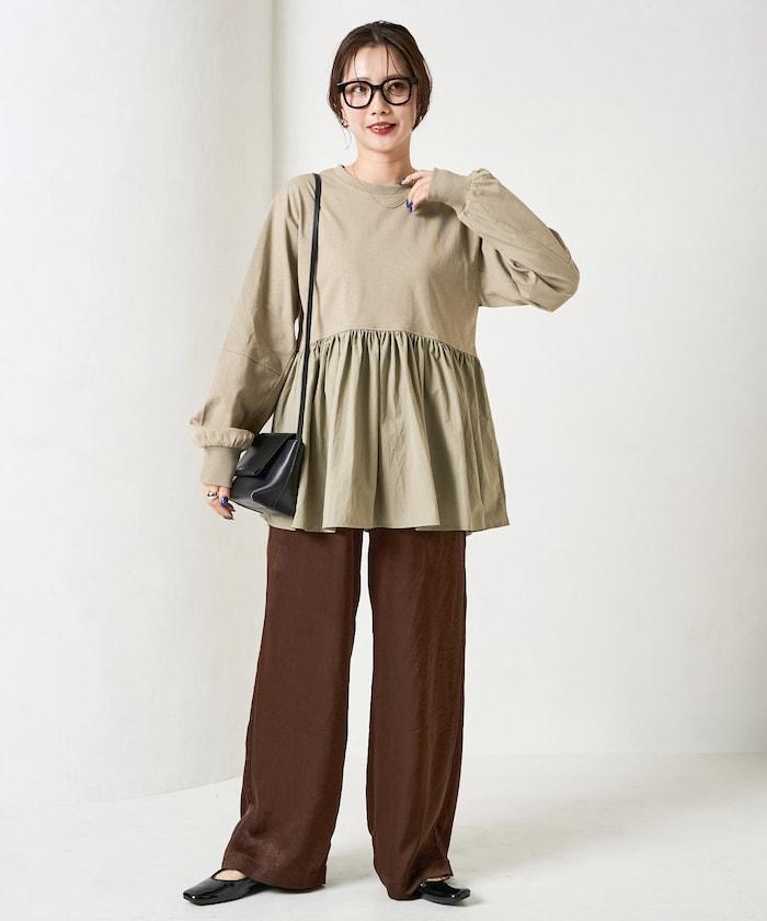 拼接布帛拼接層疊設計套頭衫