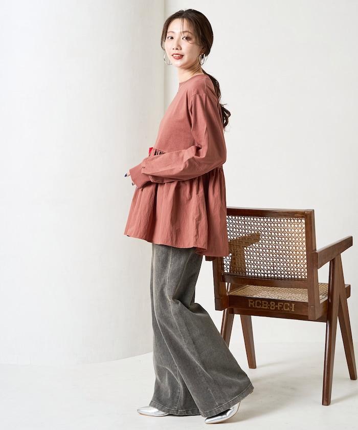 拼接布帛拼接層疊設計套頭衫