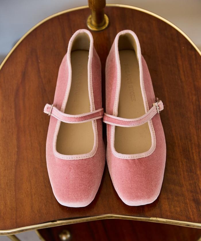 天鵝絨方頭女式高跟鞋【限量】