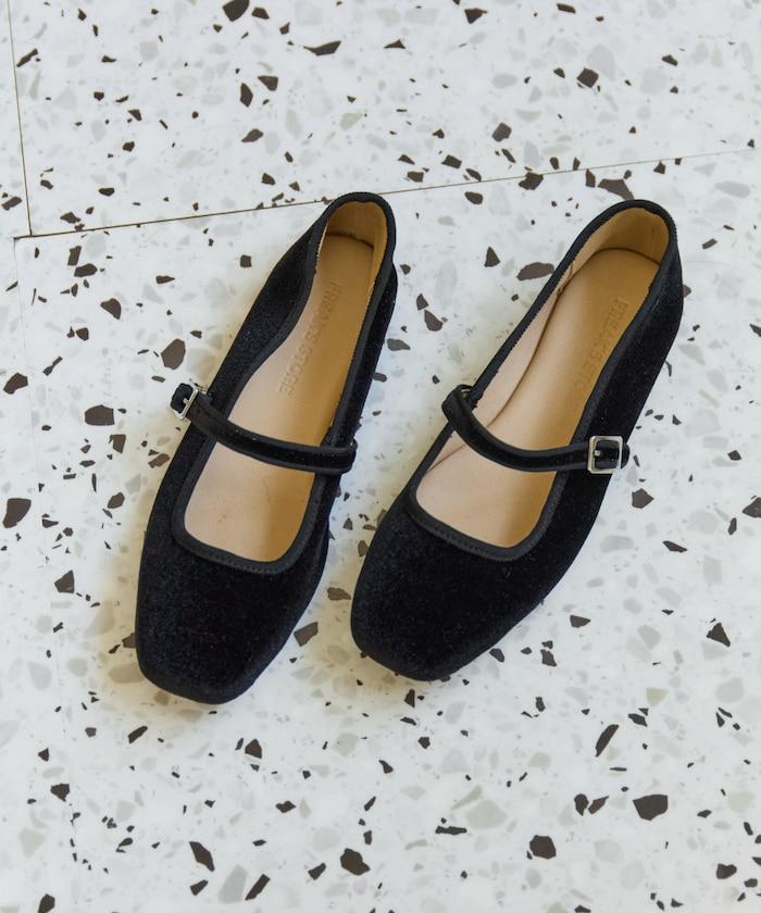 天鵝絨方頭女式高跟鞋【限量】