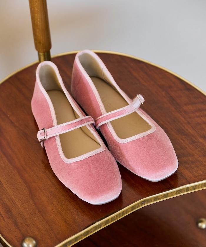 天鵝絨方頭女式高跟鞋【限量】