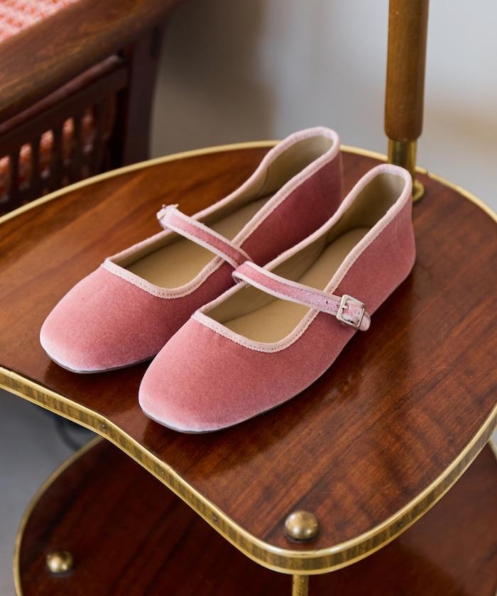 天鵝絨方頭女式高跟鞋【限量】