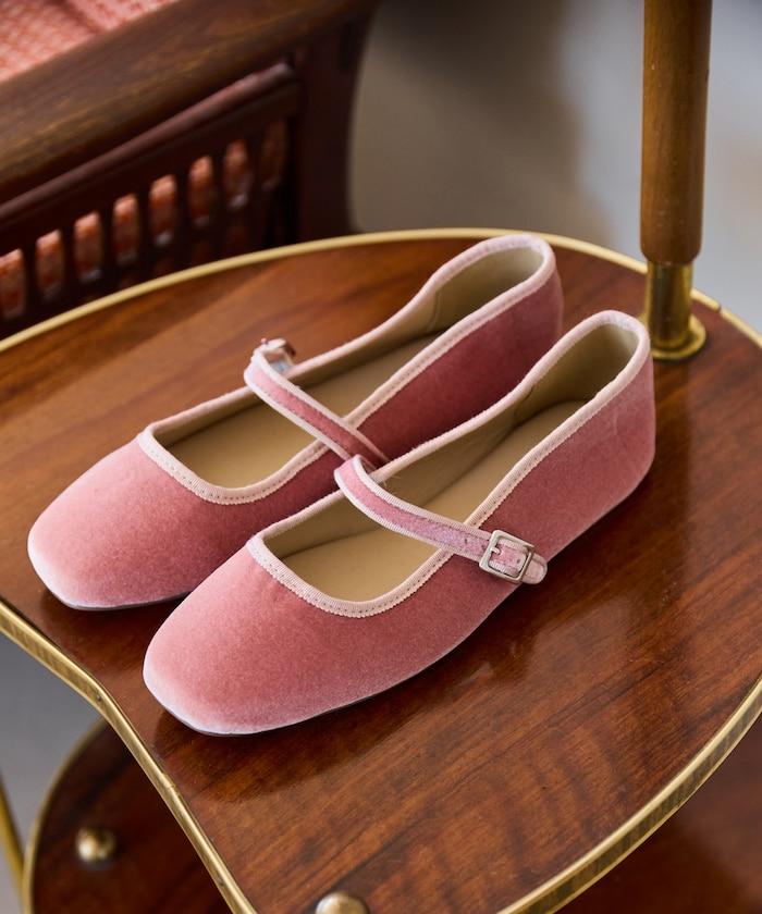 天鵝絨方頭女式高跟鞋【限量】