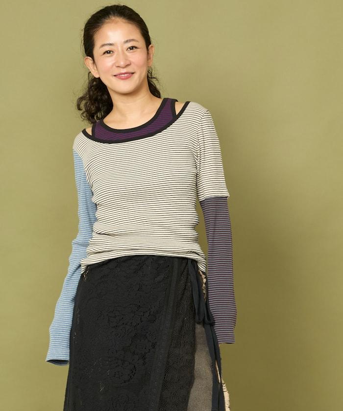 Healthknit 細條紋背心T恤套裝