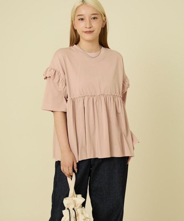 <UVカット>多功能七分袖荷葉邊T恤