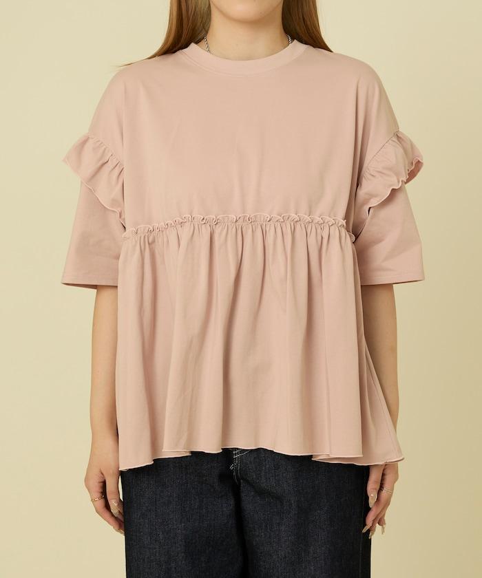 <UVカット>多功能七分袖荷葉邊T恤