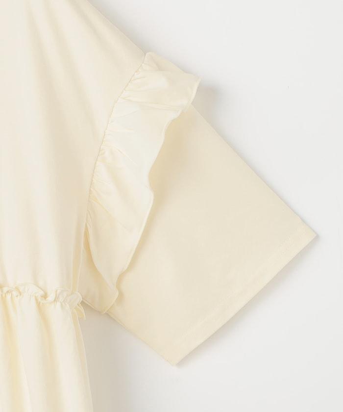 <UVカット>多功能七分袖荷葉邊T恤