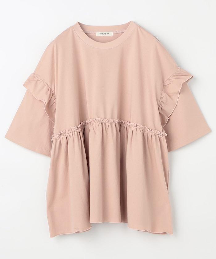 <UVカット>多功能七分袖荷葉邊T恤