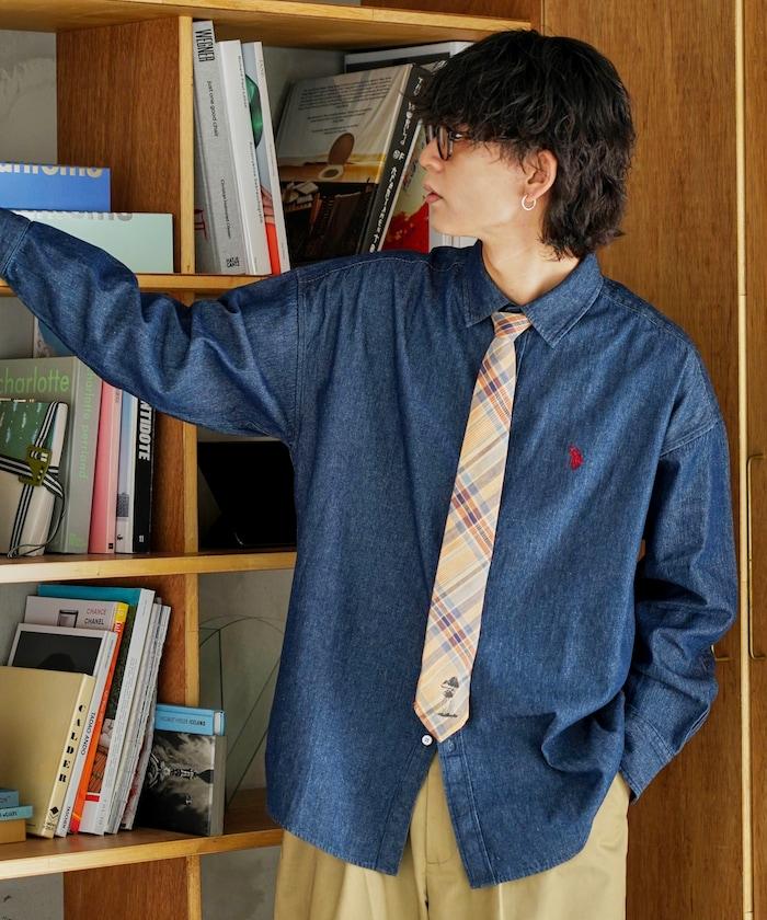 特別單點刺繡牛仔襯衫
