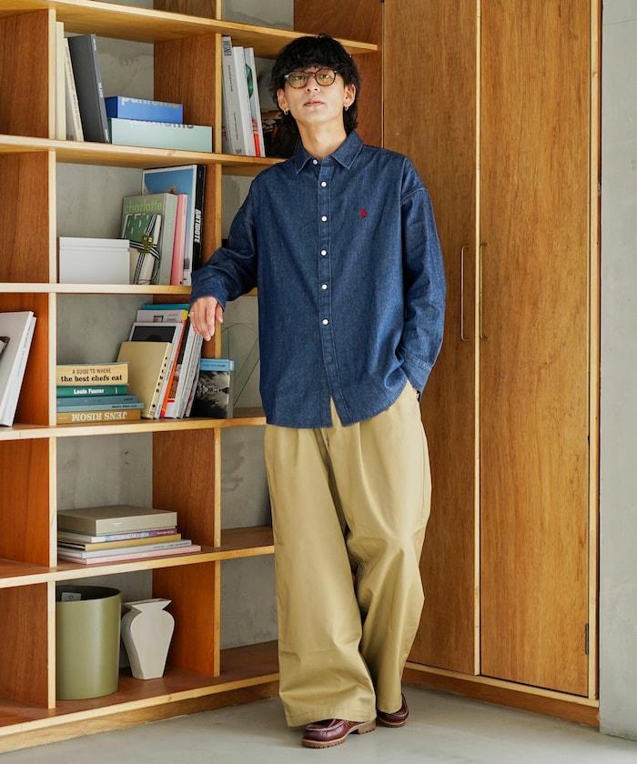 特別單點刺繡牛仔襯衫