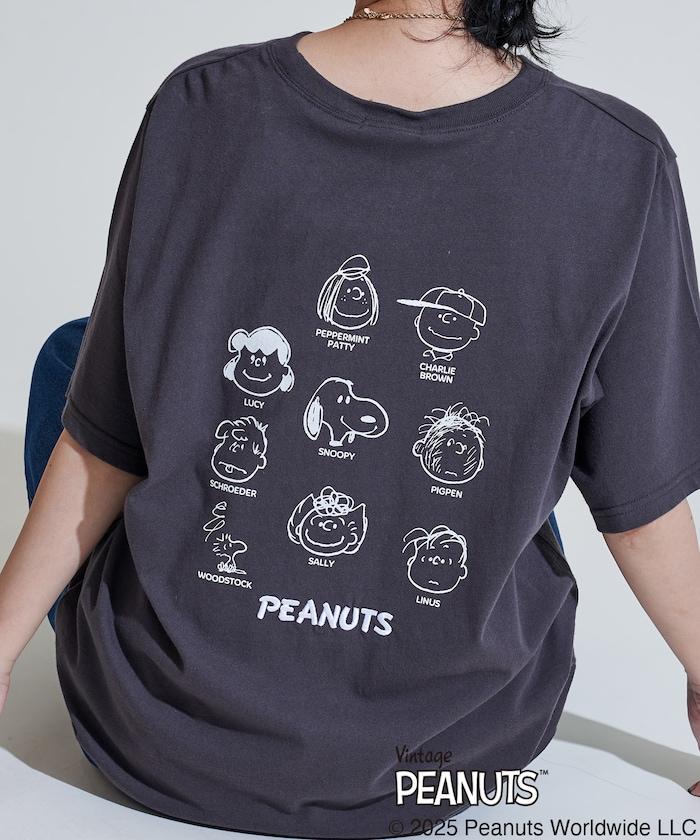 《PEANUTS》 朋友系列標誌刺繡印花T恤
