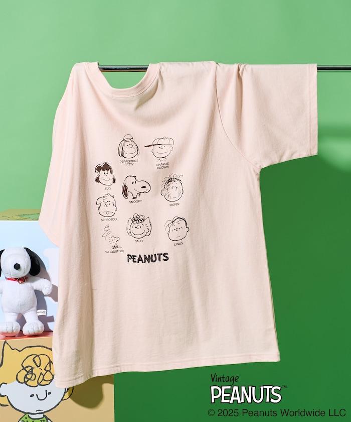 《PEANUTS》 朋友系列標誌刺繡印花T恤
