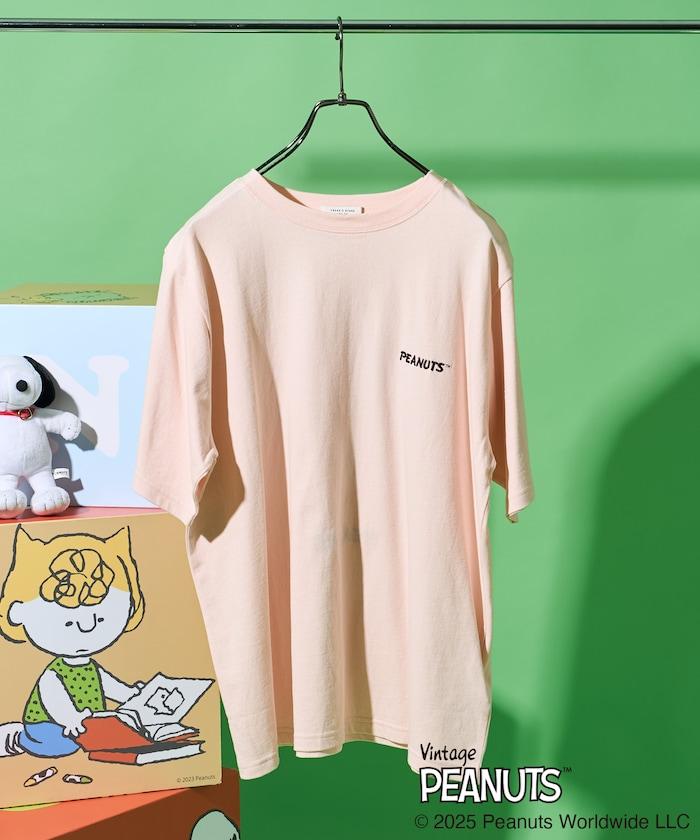 《PEANUTS》 朋友系列標誌刺繡印花T恤