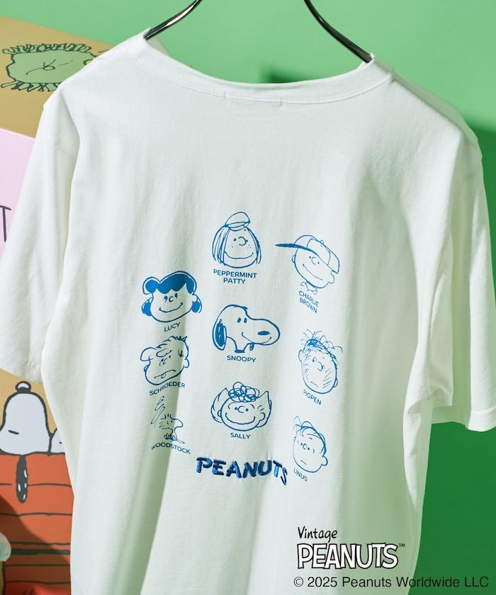 《PEANUTS》 朋友系列標誌刺繡印花T恤