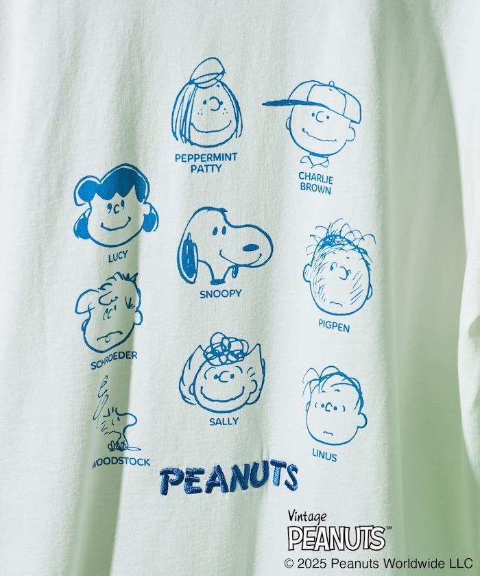 《PEANUTS》 朋友系列標誌刺繡印花T恤