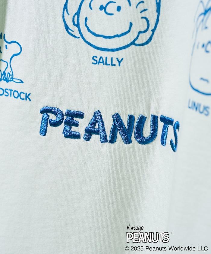 《PEANUTS》 朋友系列標誌刺繡印花T恤