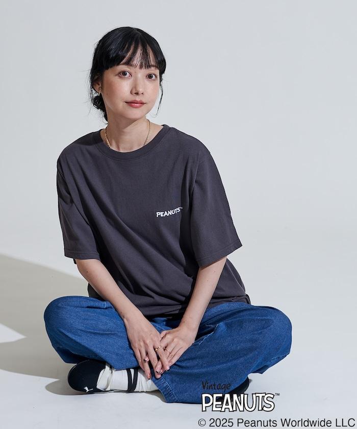 《PEANUTS》 朋友系列標誌刺繡印花T恤