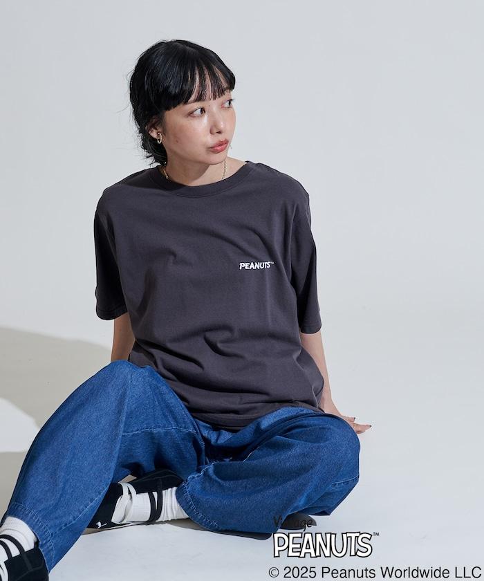 《PEANUTS》 朋友系列標誌刺繡印花T恤