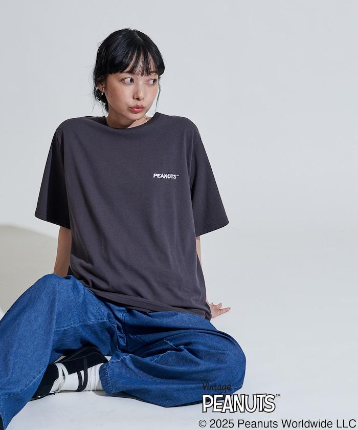 《PEANUTS》 朋友系列標誌刺繡印花T恤