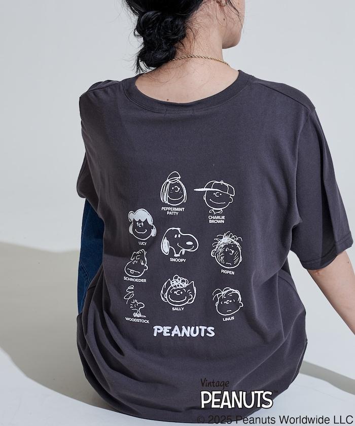 《PEANUTS》 朋友系列標誌刺繡印花T恤