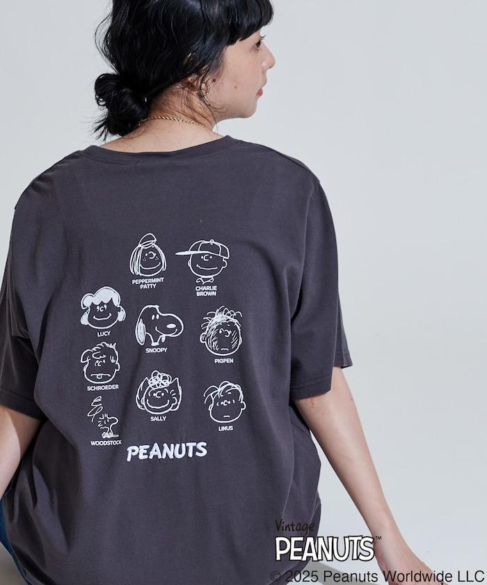 《PEANUTS》 朋友系列標誌刺繡印花T恤