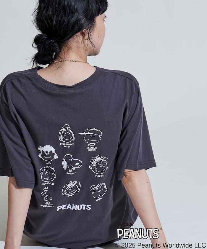 《PEANUTS》 朋友系列標誌刺繡印花T恤