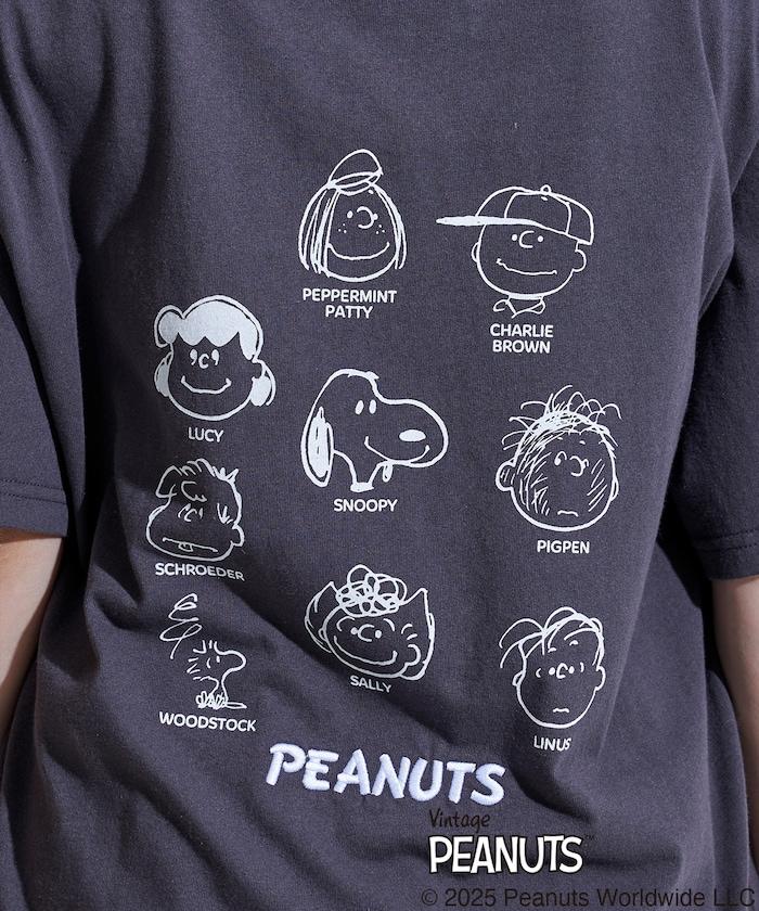 《PEANUTS》 朋友系列標誌刺繡印花T恤