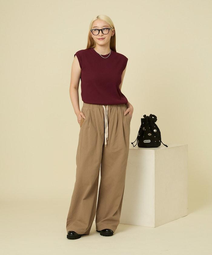 彩色羅紋無袖T恤